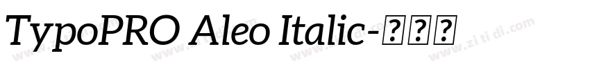 TypoPRO Aleo Italic字体转换